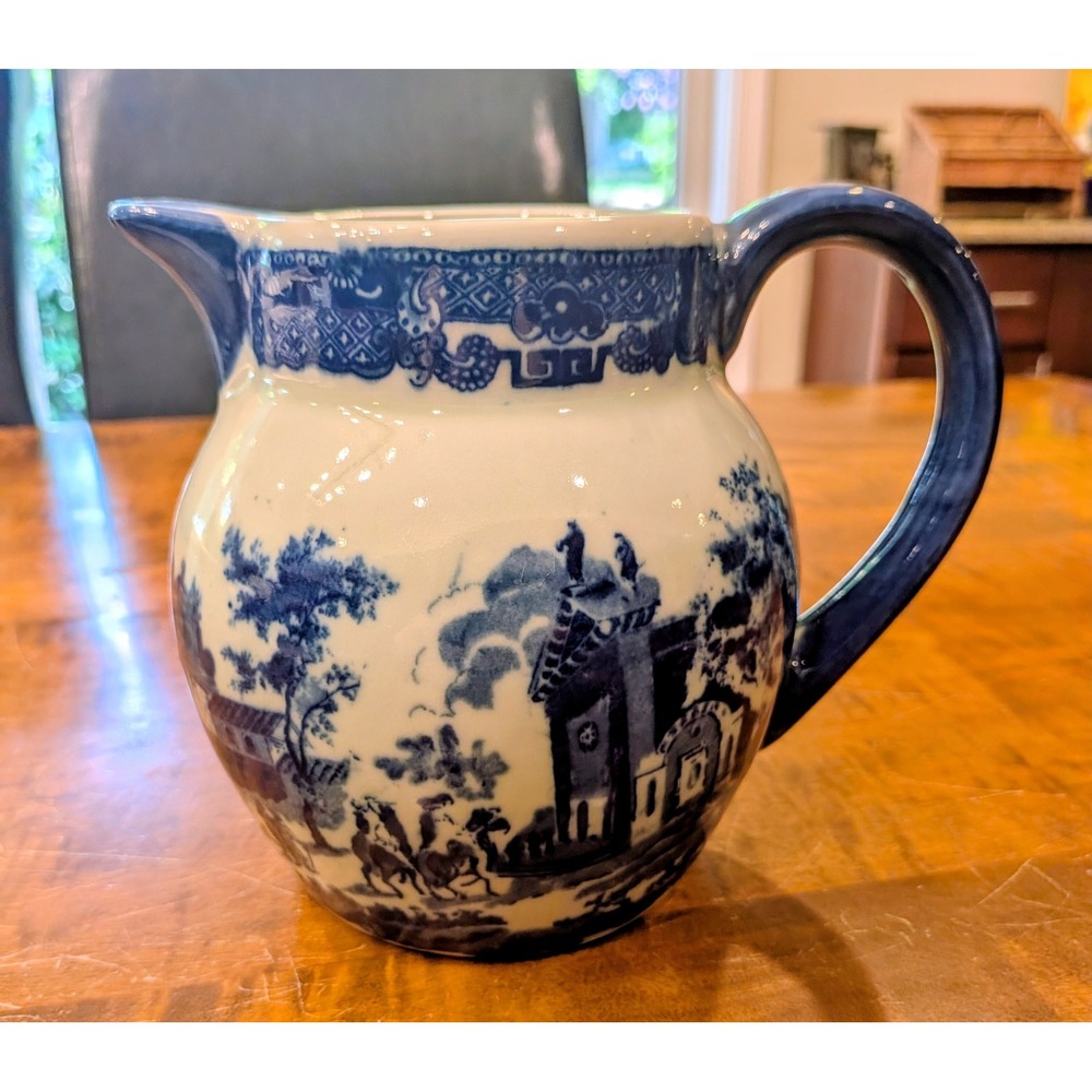 Vintage Victoria Ware Ironstone Flow Blue Pitcher